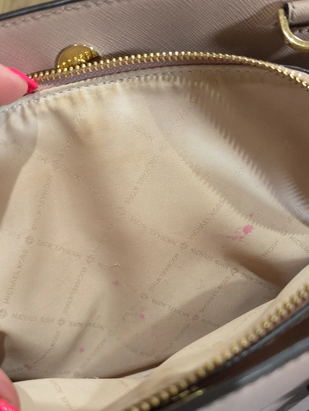 Michael Kors Camille Small Leather Satchel In Soft Pink/ Blush
